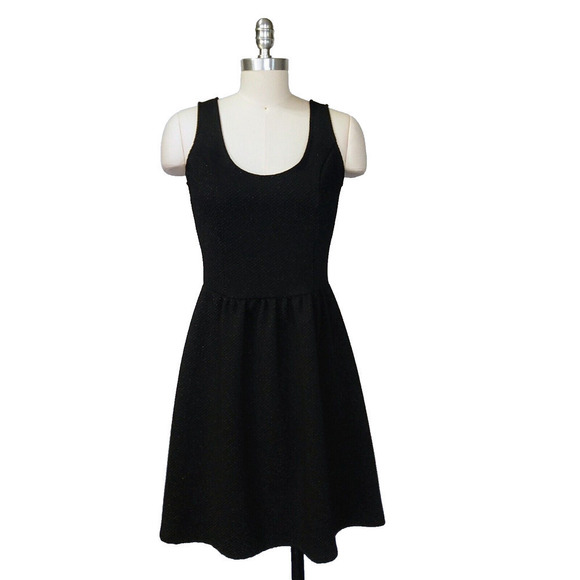 Anthropologie HD in Paris Starry Night Dress Size S Black Metallic Fit & Flare - Picture 1 of 7